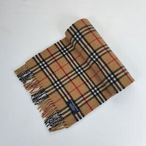 Genuine Burberry wool scarf for men and women size 68.5 inches Made in England